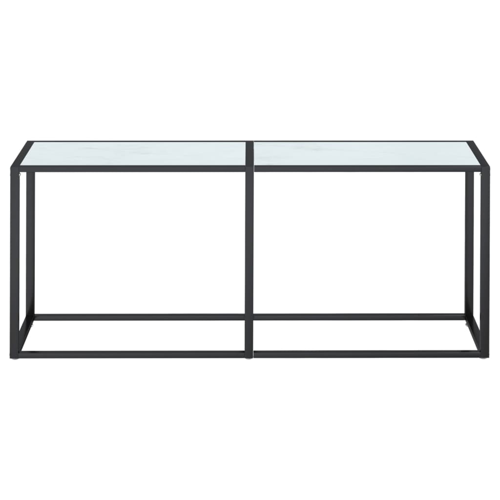Wandtafel 180x35x75,5 cm gehard glas witmarmerkleurig is nu te koop bij PeponiXL, paradijselijk wonen!