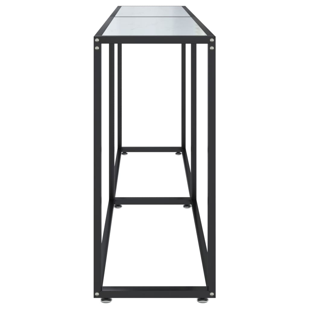 Wandtafel 180x35x75,5 cm gehard glas witmarmerkleurig is nu te koop bij PeponiXL, paradijselijk wonen!