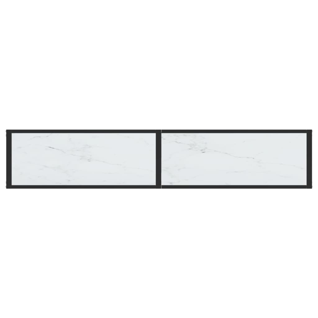 Wandtafel 180x35x75,5 cm gehard glas witmarmerkleurig is nu te koop bij PeponiXL, paradijselijk wonen!