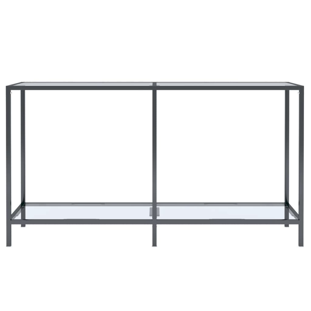 Wandtafel 140x35x75,5 cm gehard glas transparant is nu te koop bij PeponiXL, paradijselijk wonen!