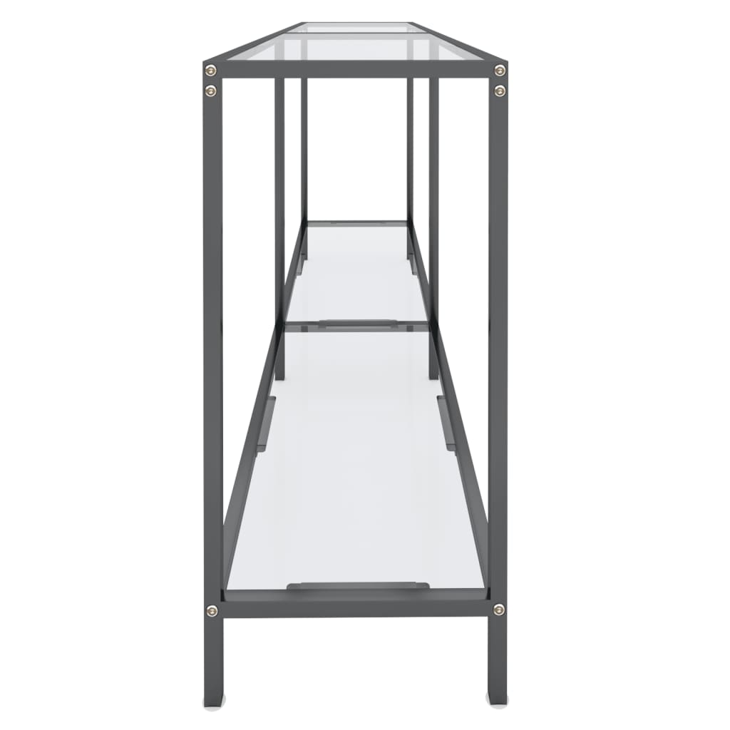 Wandtafel 160x35x75,5 cm gehard glas transparant is nu te koop bij PeponiXL, paradijselijk wonen!