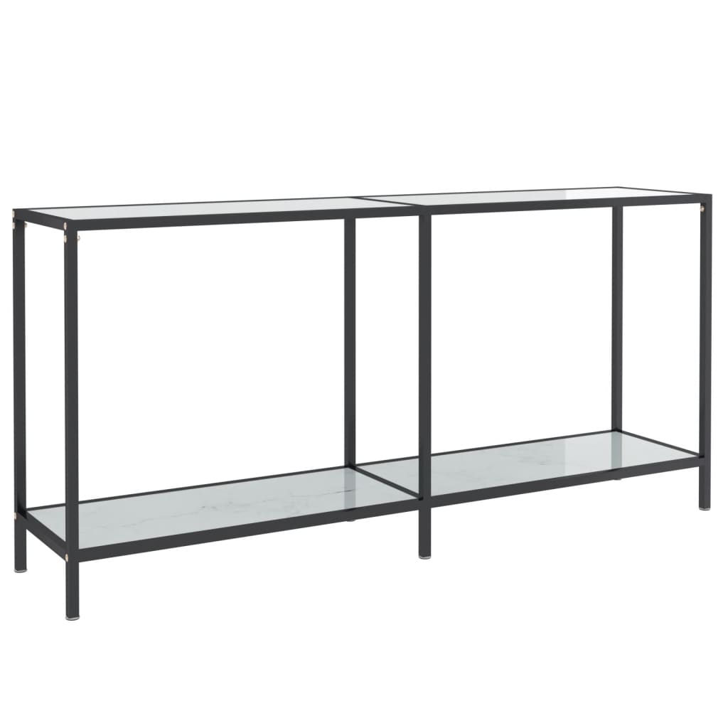 Wandtafel 160x35x75,5 cm gehard glas wit is nu te koop bij PeponiXL, paradijselijk wonen!