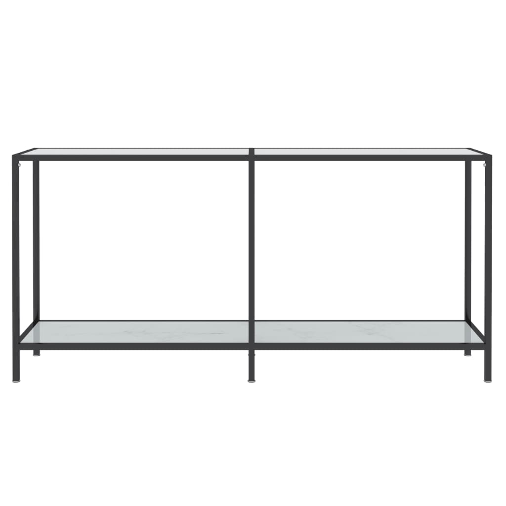 Wandtafel 160x35x75,5 cm gehard glas wit is nu te koop bij PeponiXL, paradijselijk wonen!