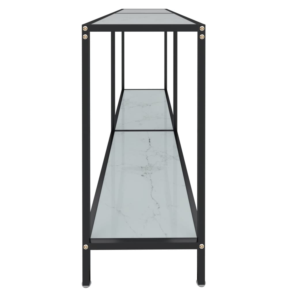 Wandtafel 160x35x75,5 cm gehard glas wit is nu te koop bij PeponiXL, paradijselijk wonen!