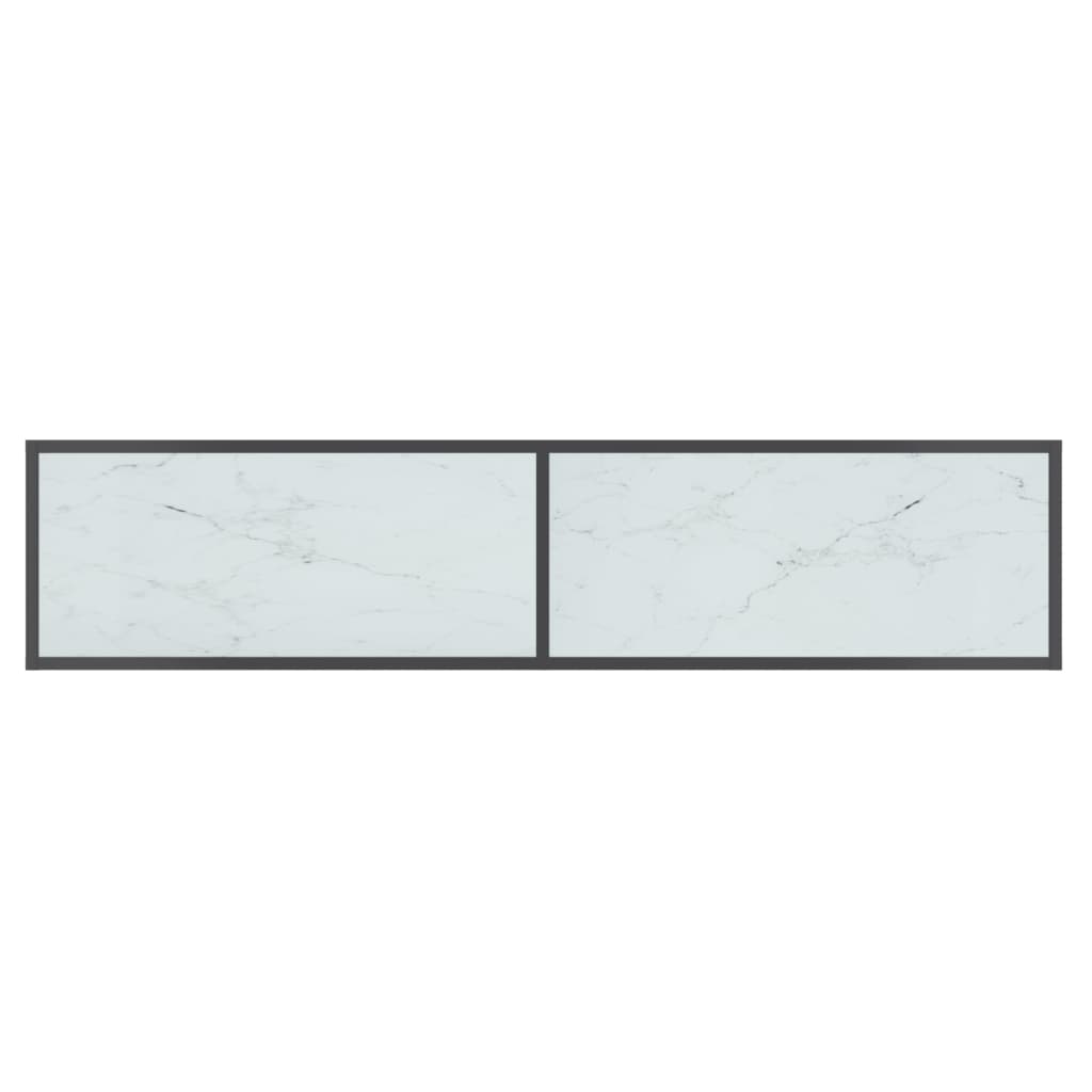 Wandtafel 160x35x75,5 cm gehard glas wit is nu te koop bij PeponiXL, paradijselijk wonen!