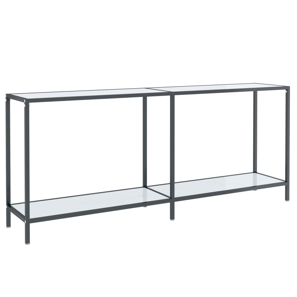 Wandtafel 180x35x75,5 cm gehard glas wit is nu te koop bij PeponiXL, paradijselijk wonen!