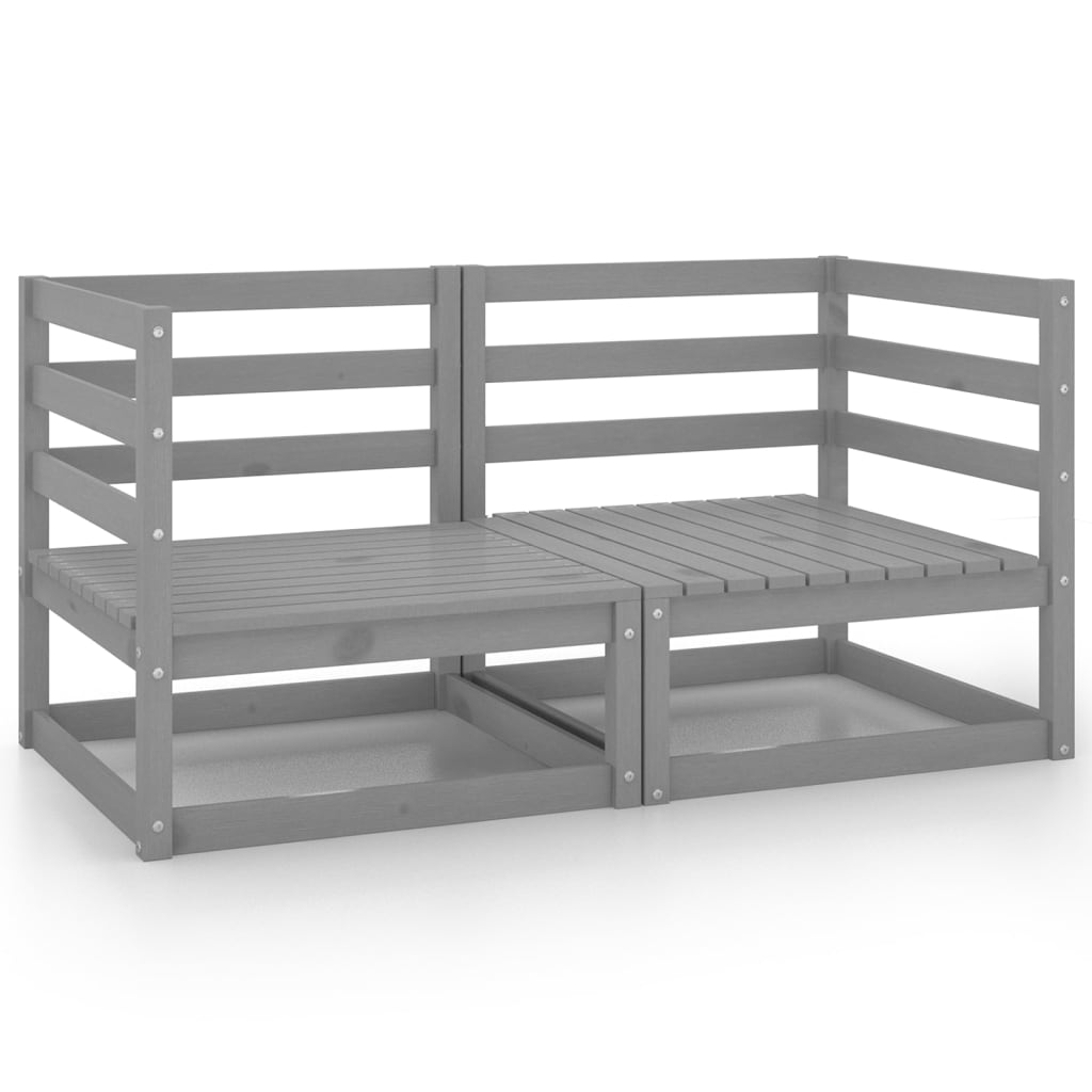 Tuinbank 2-zits massief grenenhout grijs is nu te koop bij PeponiXL, paradijselijk wonen!