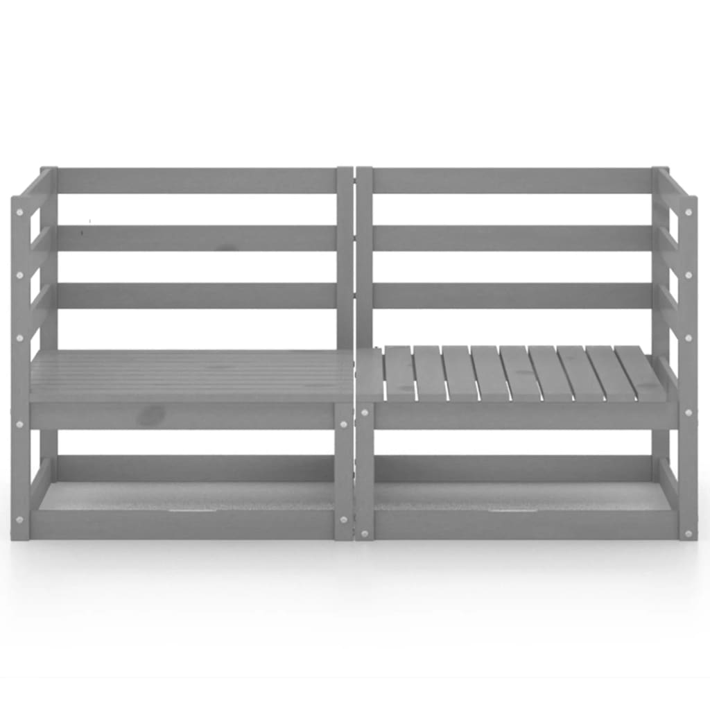 Tuinbank 2-zits massief grenenhout grijs is nu te koop bij PeponiXL, paradijselijk wonen!