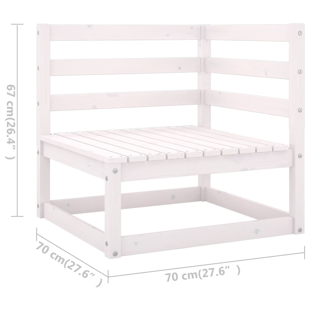 8-delige Loungeset massief grenenhout wit is nu te koop bij PeponiXL, paradijselijk wonen!