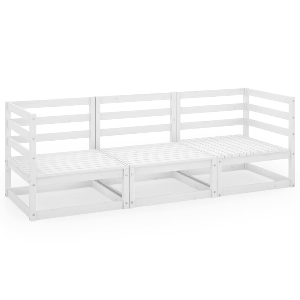Tuinbank 3-zits massief grenenhout wit is nu te koop bij PeponiXL, paradijselijk wonen!