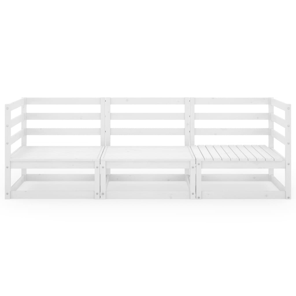 Tuinbank 3-zits massief grenenhout wit is nu te koop bij PeponiXL, paradijselijk wonen!