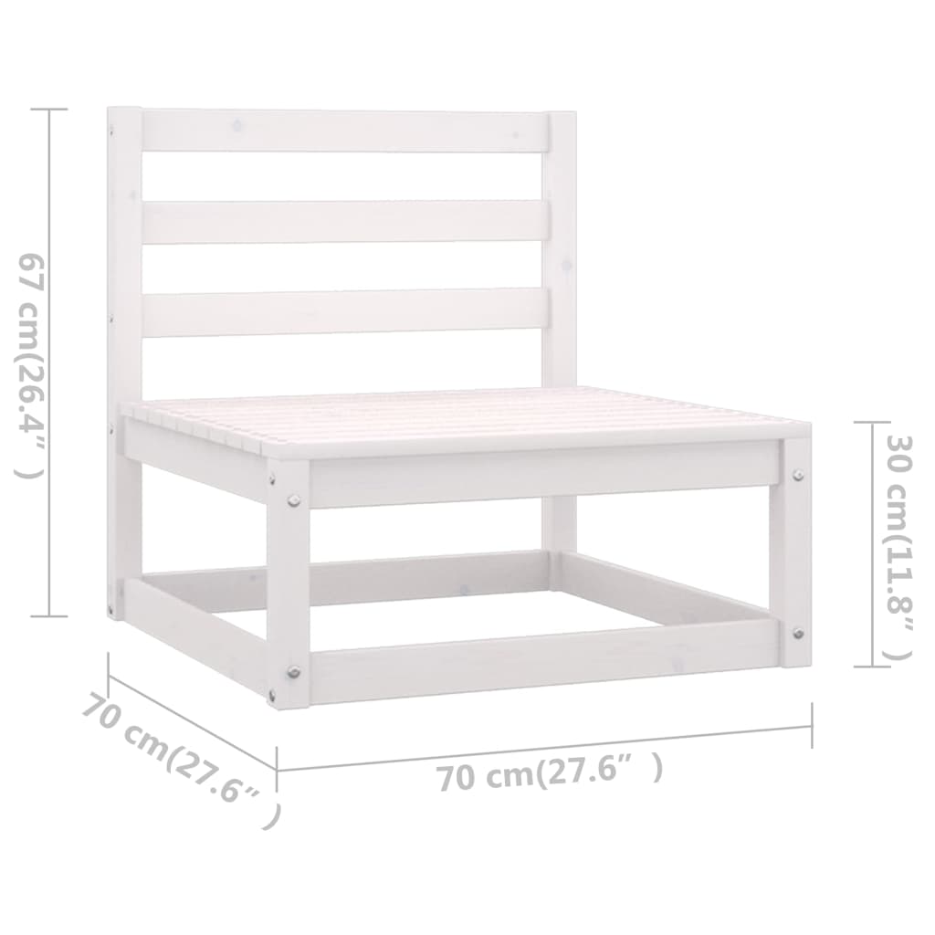 4-delige Loungeset massief grenenhout wit is nu te koop bij PeponiXL, paradijselijk wonen!