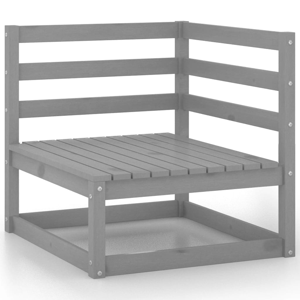 8-delige Loungeset massief grenenhout grijs is nu te koop bij PeponiXL, paradijselijk wonen!