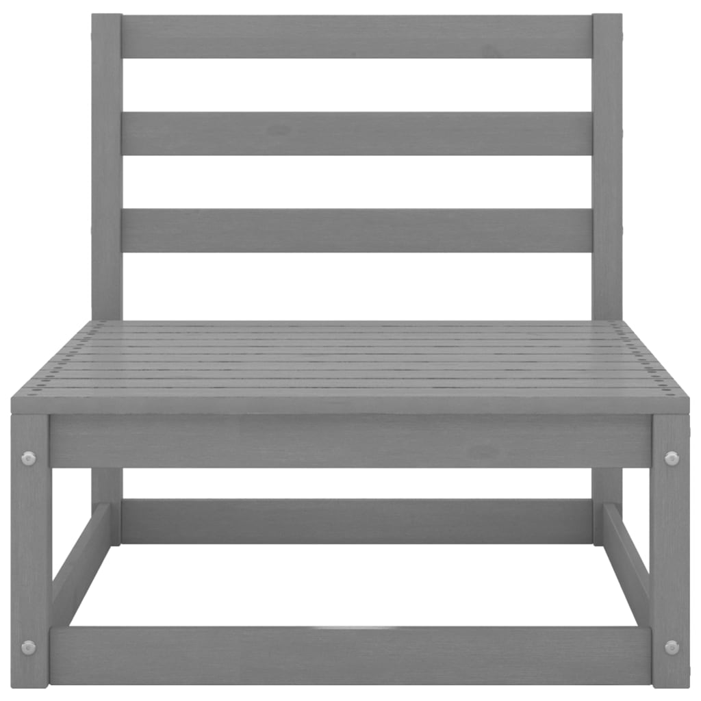 8-delige Loungeset massief grenenhout grijs is nu te koop bij PeponiXL, paradijselijk wonen!
