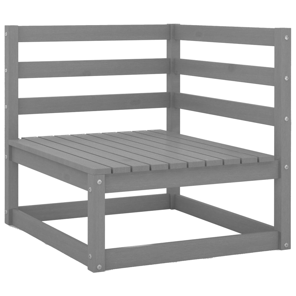 9-delige Loungeset massief grenenhout grijs is nu te koop bij PeponiXL, paradijselijk wonen!