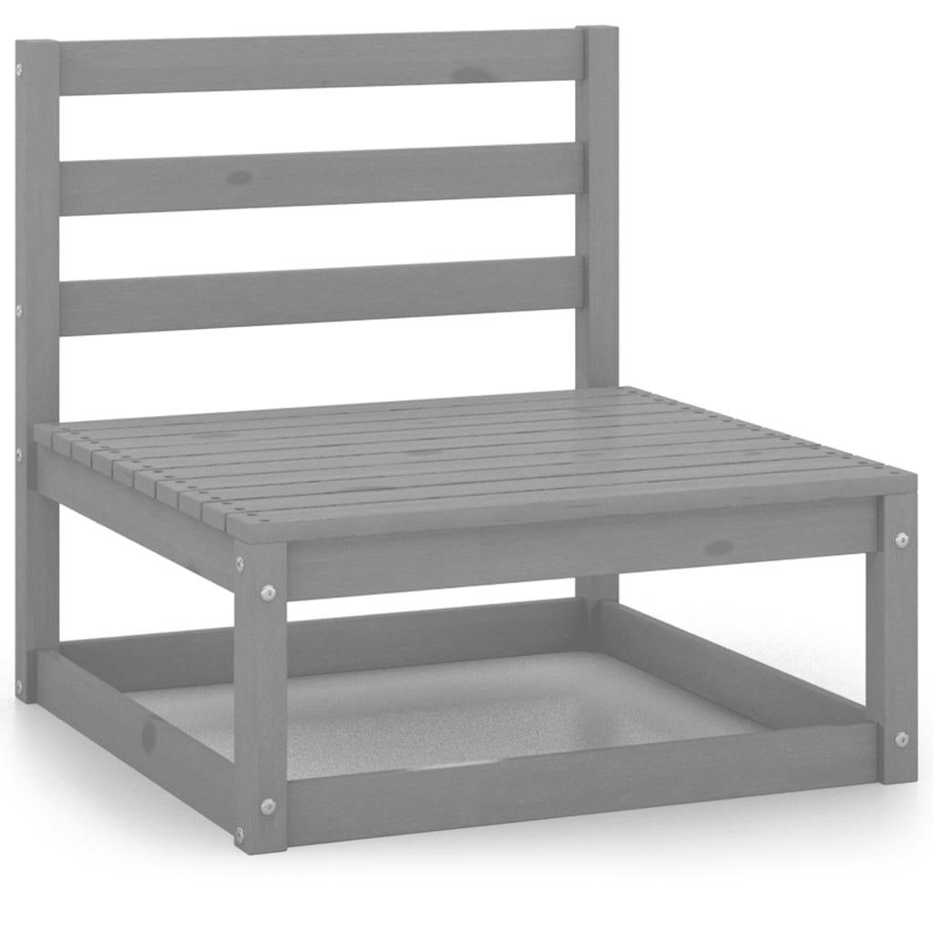 10-delige Loungeset massief grenenhout grijs is nu te koop bij PeponiXL, paradijselijk wonen!