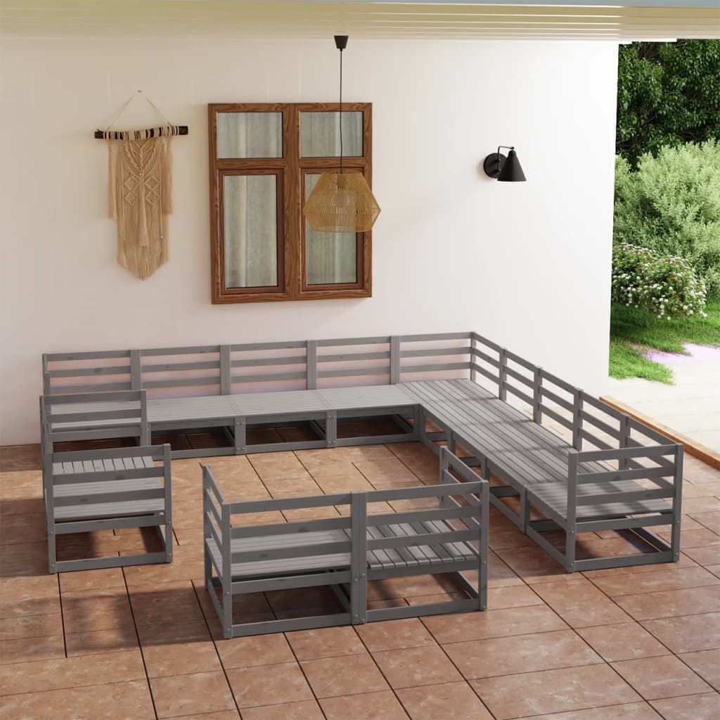 13-delige Loungeset massief grenenhout is nu te koop bij PeponiXL, paradijselijk wonen!
