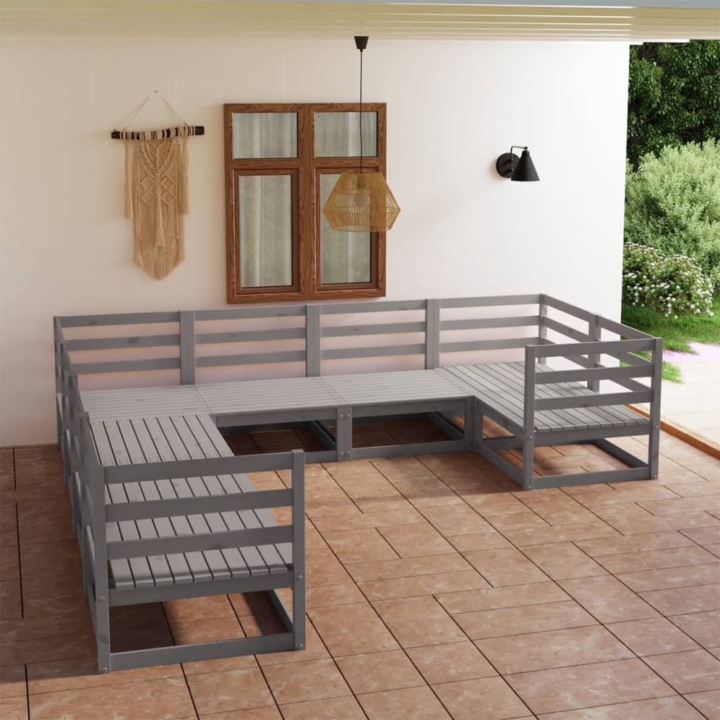 8-delige Loungeset massief grenenhout is nu te koop bij PeponiXL, paradijselijk wonen!