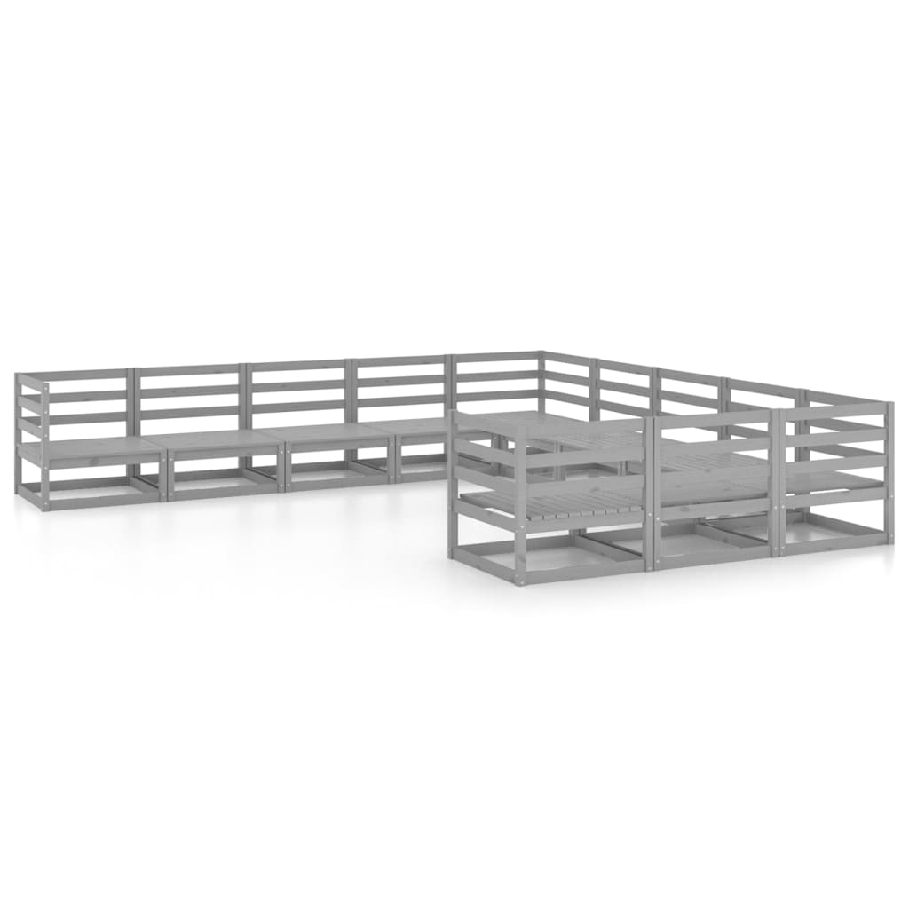 11-delige Loungeset massief grenenhout is nu te koop bij PeponiXL, paradijselijk wonen!