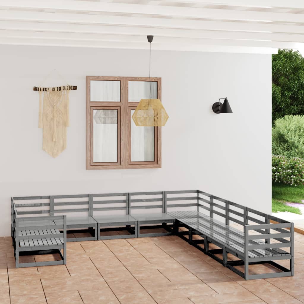 11-delige Loungeset massief grenenhout is nu te koop bij PeponiXL, paradijselijk wonen!