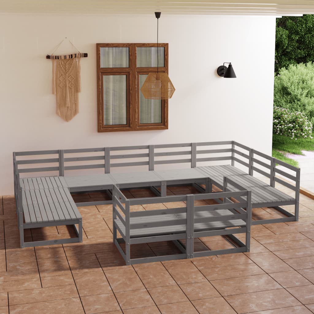 11-delige Loungeset massief grenenhout is nu te koop bij PeponiXL, paradijselijk wonen!