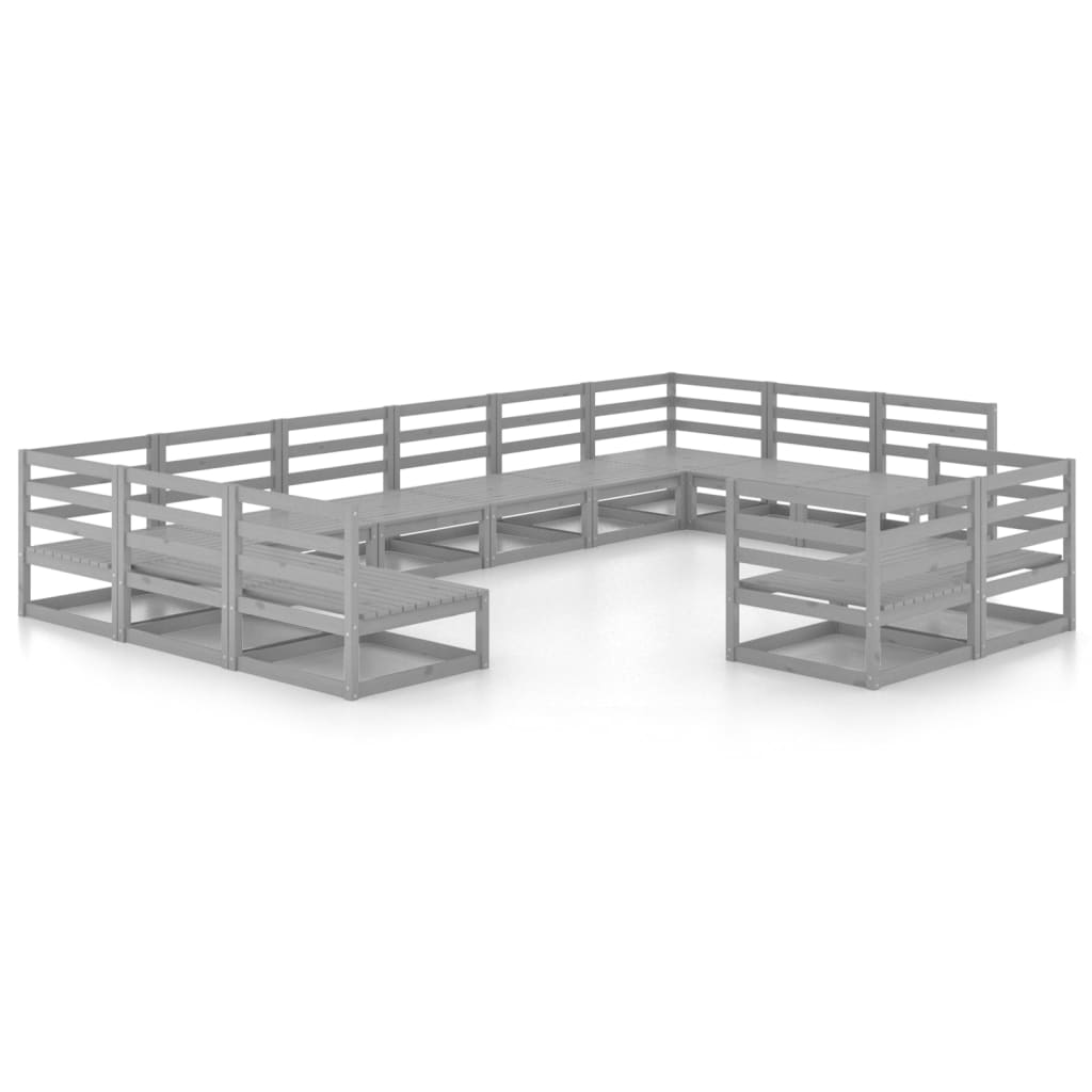 12-delige Loungeset massief grenenhout is nu te koop bij PeponiXL, paradijselijk wonen!