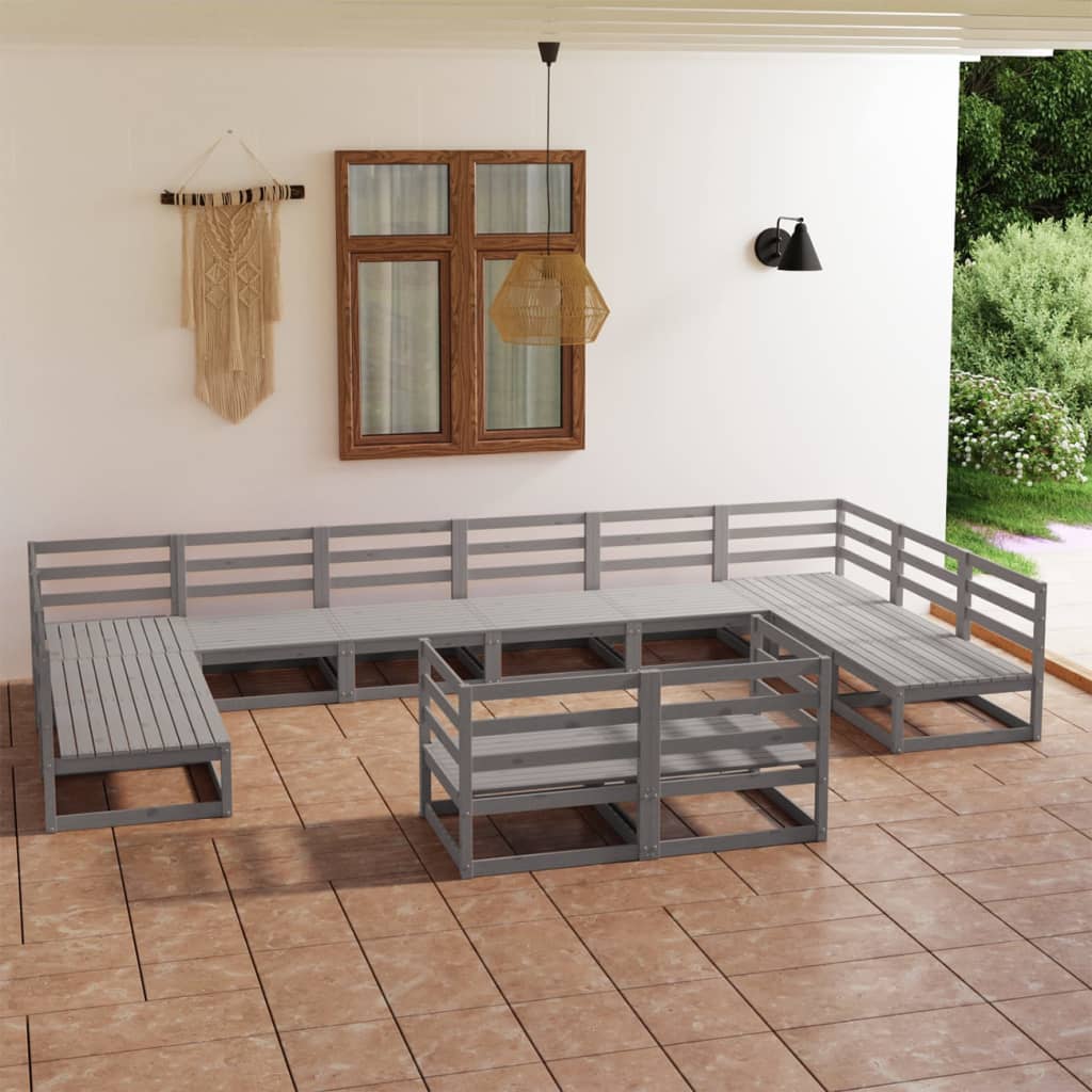 12-delige Loungeset massief grenenhout is nu te koop bij PeponiXL, paradijselijk wonen!