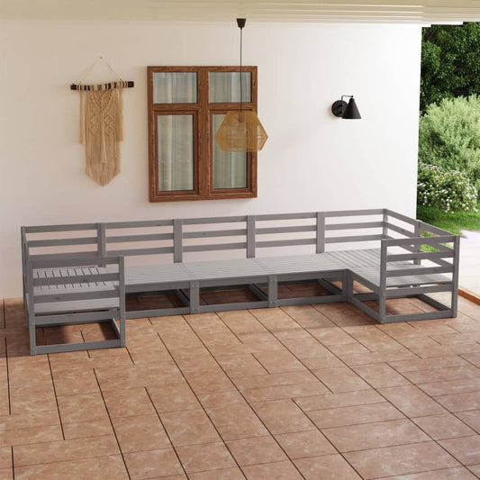 7-delige Loungeset massief grenenhout is nu te koop bij PeponiXL, paradijselijk wonen!