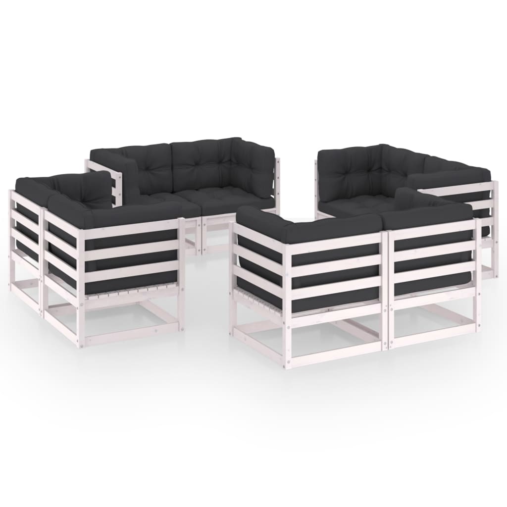8-delige Loungeset met kussens massief grenenhout is nu te koop bij PeponiXL, paradijselijk wonen!