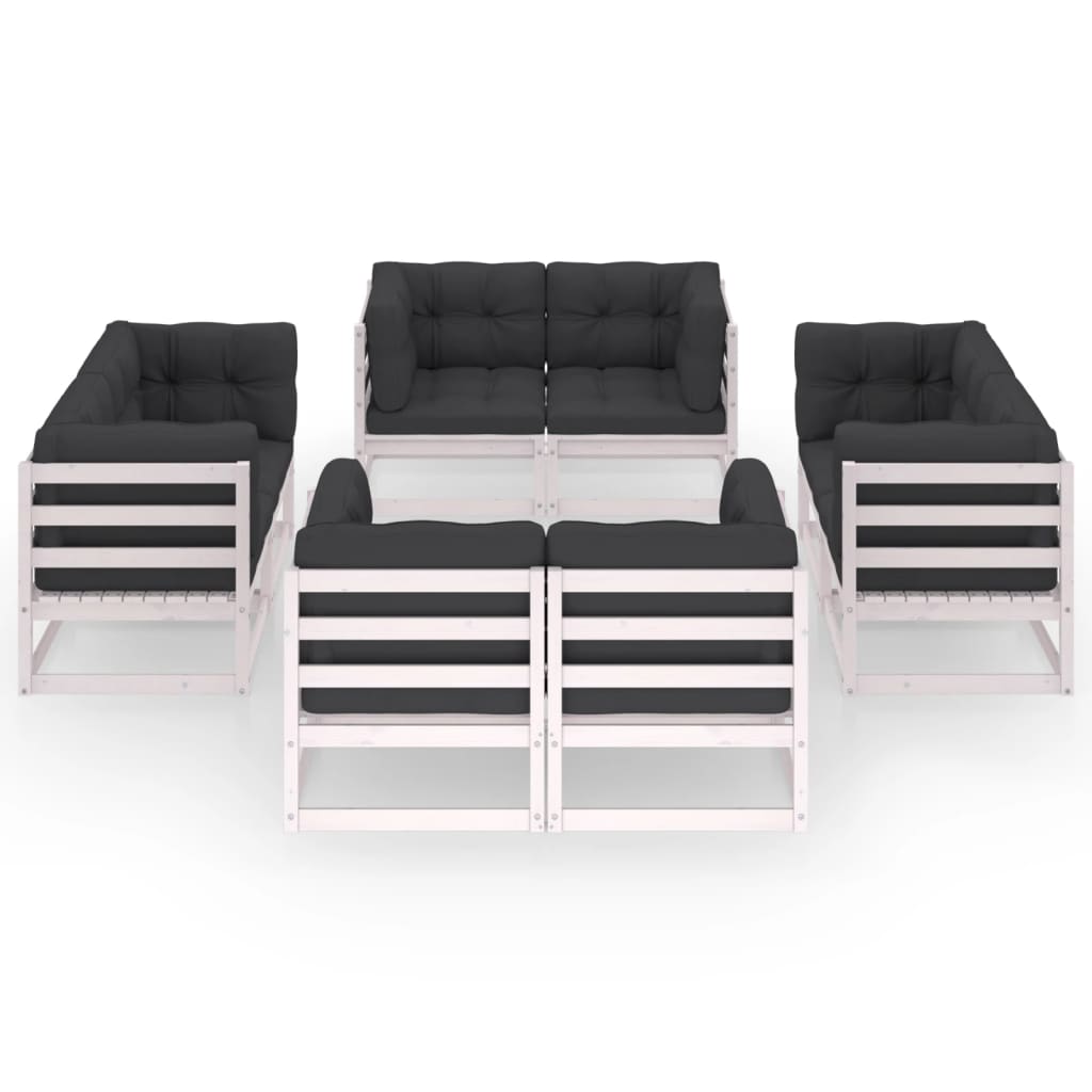 8-delige Loungeset met kussens massief grenenhout is nu te koop bij PeponiXL, paradijselijk wonen!