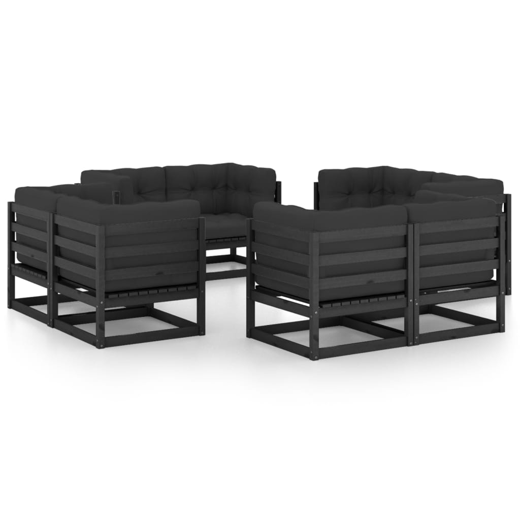 8-delige Loungeset met kussens massief grenenhout is nu te koop bij PeponiXL, paradijselijk wonen!
