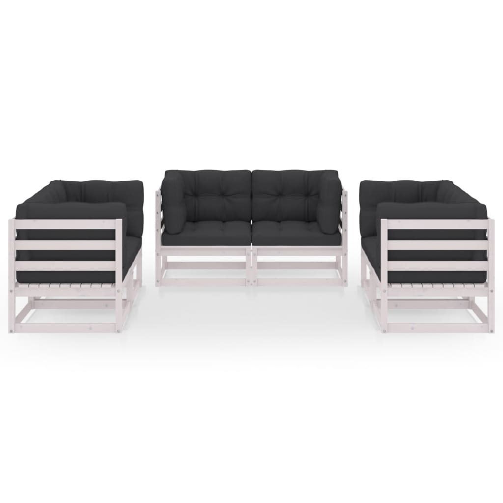 6-delige Loungeset met kussens massief grenenhout is nu te koop bij PeponiXL, paradijselijk wonen!