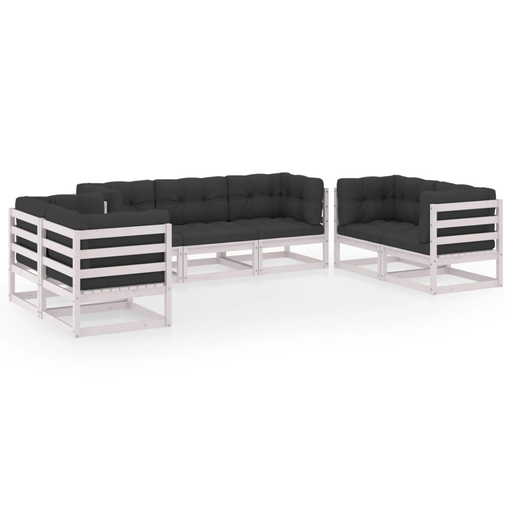 7-delige Loungeset met kussens massief grenenhout is nu te koop bij PeponiXL, paradijselijk wonen!