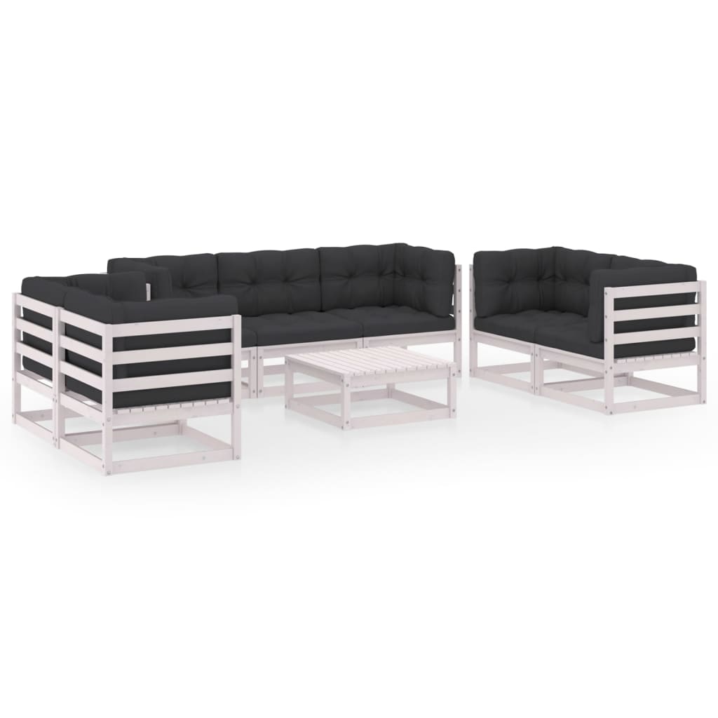 8-delige Loungeset met kussens massief grenenhout is nu te koop bij PeponiXL, paradijselijk wonen!