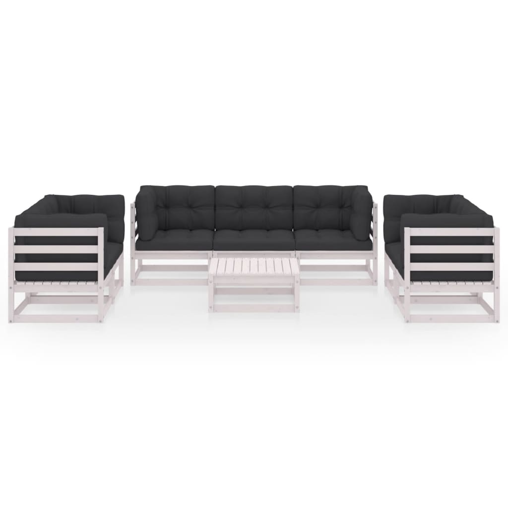 8-delige Loungeset met kussens massief grenenhout is nu te koop bij PeponiXL, paradijselijk wonen!