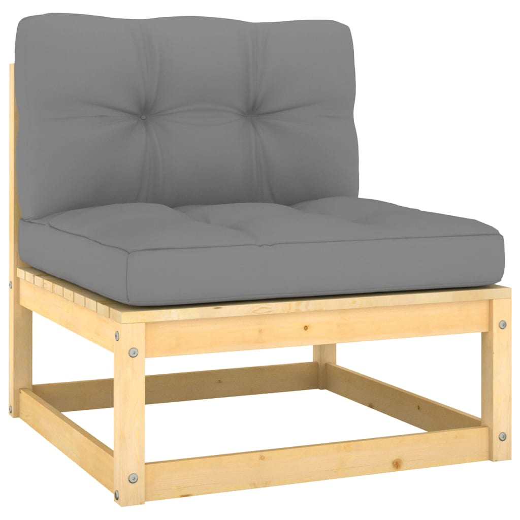 4-delige Loungeset met kussens massief grenenhout is nu te koop bij PeponiXL, paradijselijk wonen!