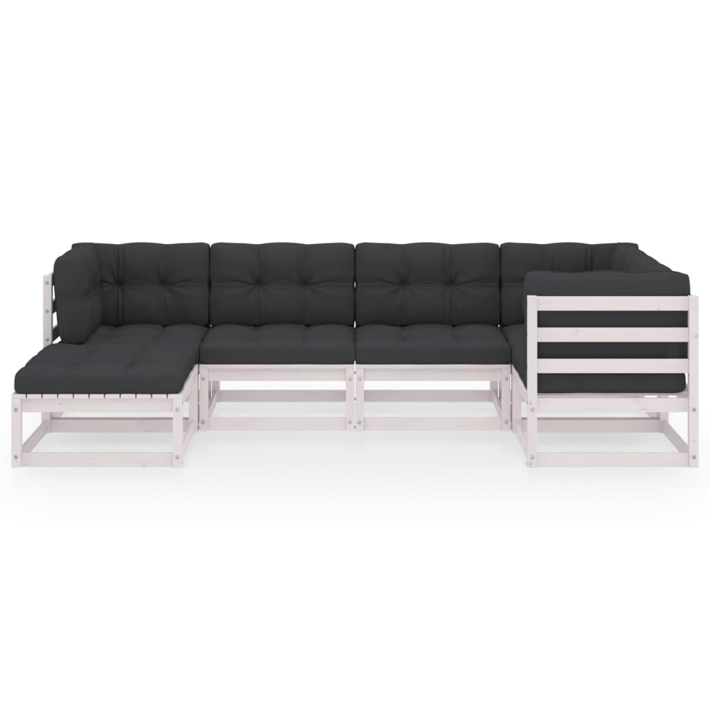 6-delige Loungeset met kussens massief grenenhout is nu te koop bij PeponiXL, paradijselijk wonen!