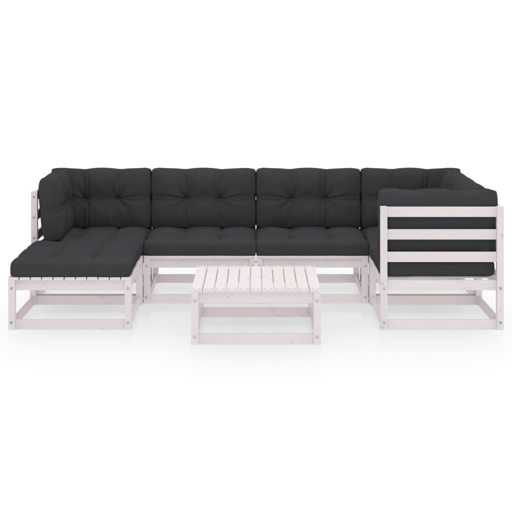 7-delige Loungeset met kussens massief grenenhout is nu te koop bij PeponiXL, paradijselijk wonen!
