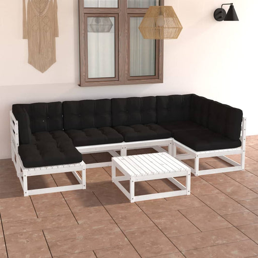 7-delige Loungeset met kussens massief grenenhout is nu te koop bij PeponiXL, paradijselijk wonen!