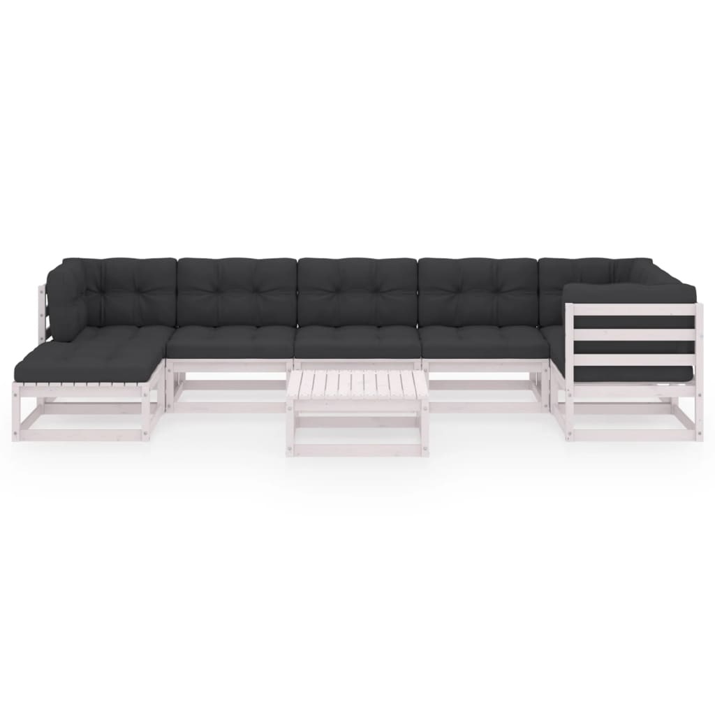8-delige Loungeset met kussens massief grenenhout is nu te koop bij PeponiXL, paradijselijk wonen!