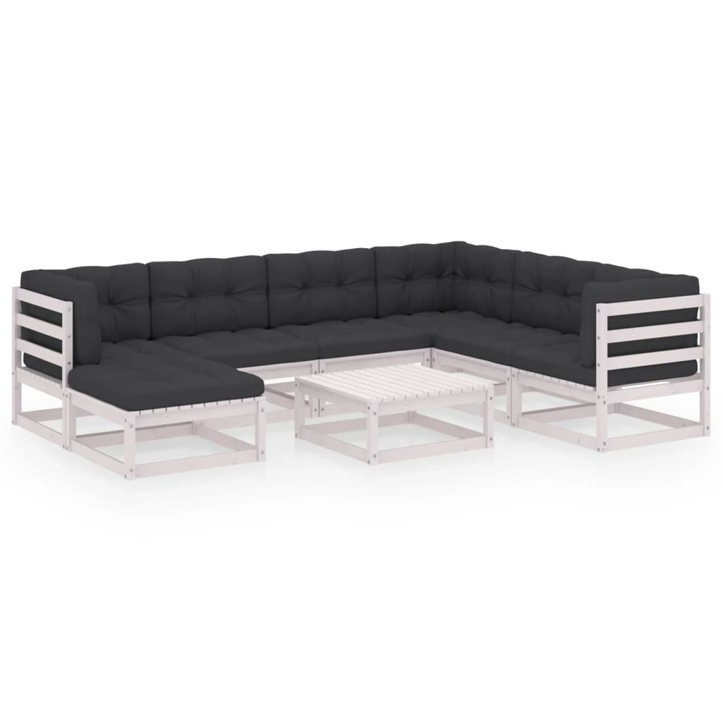 8-delige Loungeset met kussens massief grenenhout is nu te koop bij PeponiXL, paradijselijk wonen!