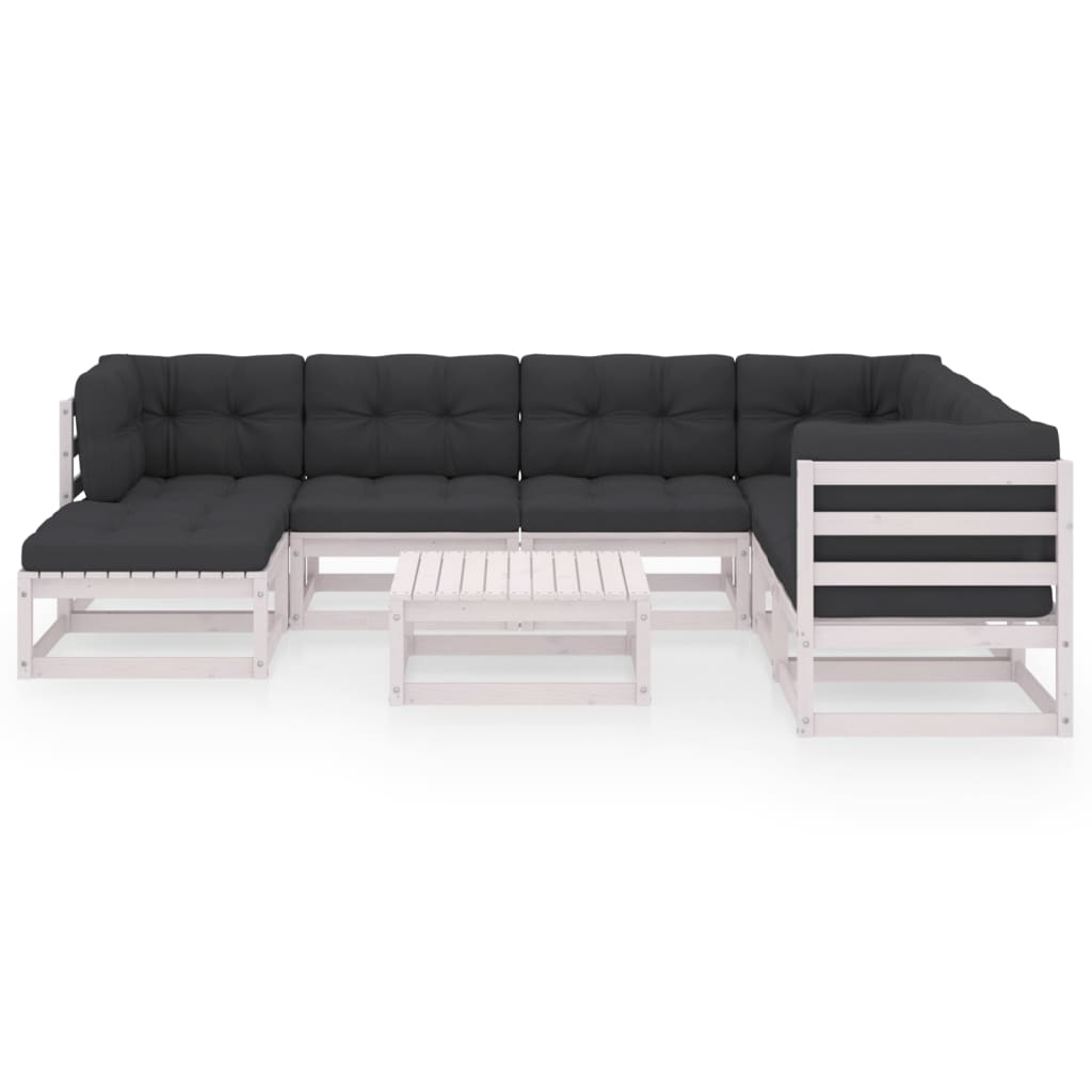 8-delige Loungeset met kussens massief grenenhout is nu te koop bij PeponiXL, paradijselijk wonen!