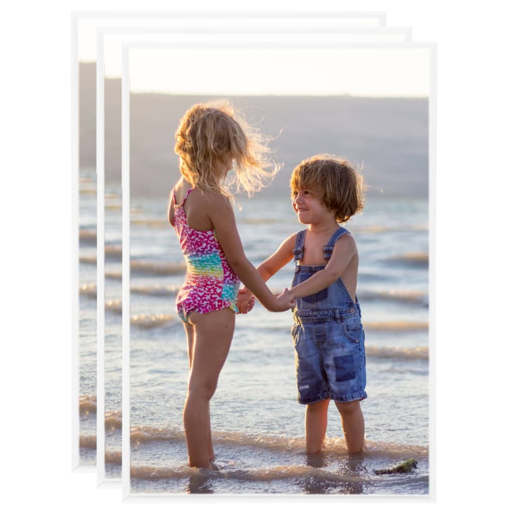 Fotolijsten 3 st voor wand of tafel 21x29,7 cm MDF wit is nu te koop bij PeponiXL, paradijselijk wonen!