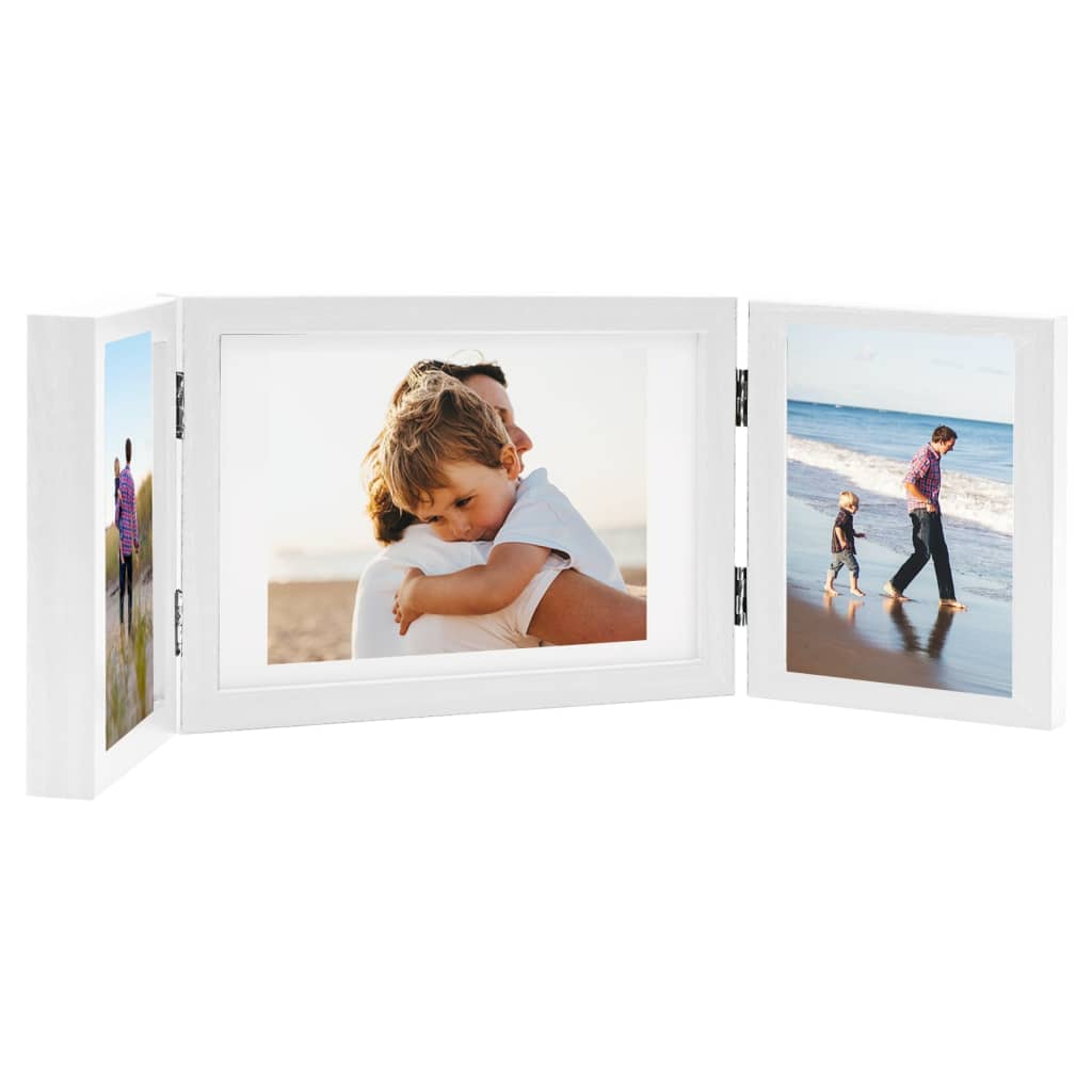 Fotolijst drieluik 28x18 cm+2x(13x18 cm) wit is nu te koop bij PeponiXL, paradijselijk wonen!