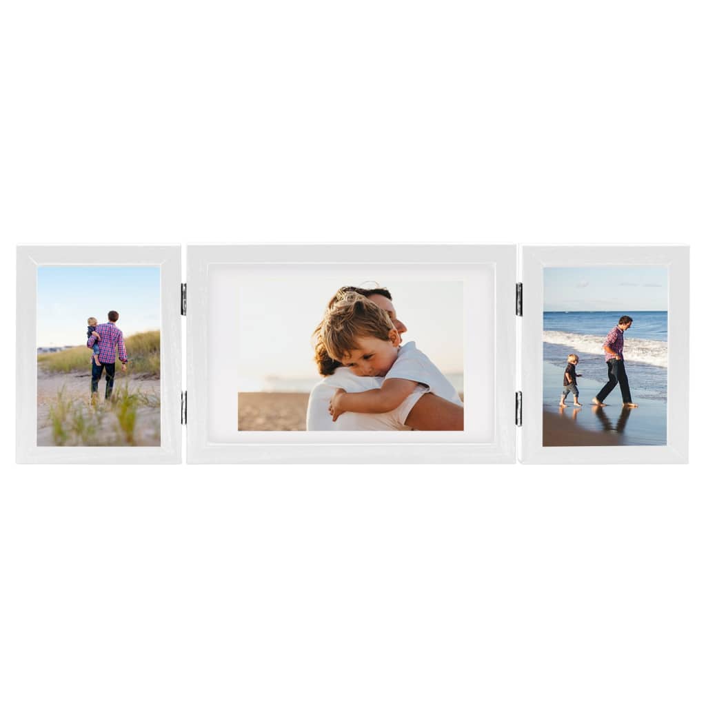 Fotolijst drieluik 28x18 cm+2x(13x18 cm) wit is nu te koop bij PeponiXL, paradijselijk wonen!