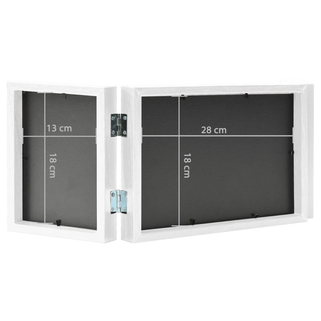 Fotolijst drieluik 28x18 cm+2x(13x18 cm) wit is nu te koop bij PeponiXL, paradijselijk wonen!