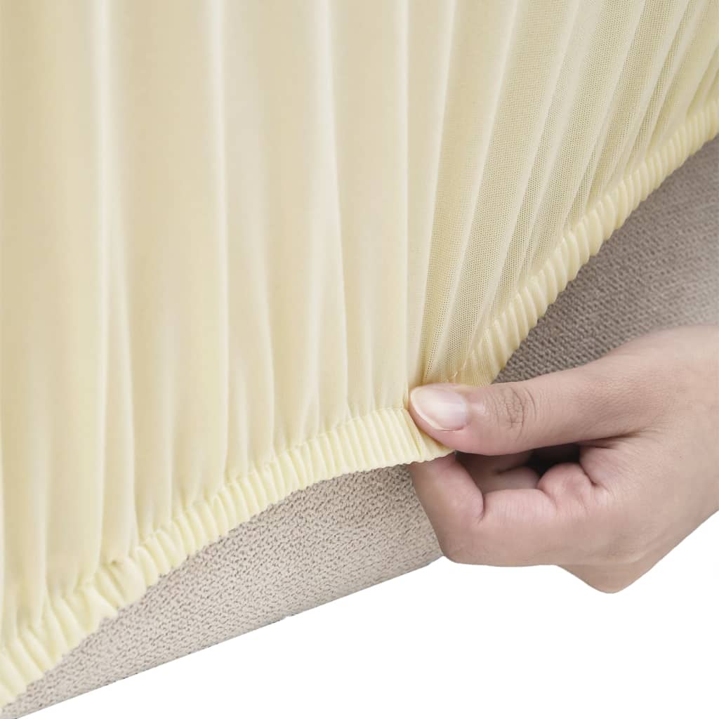Bankhoes stretch polyester jersey crèmekleurig is nu te koop bij PeponiXL, paradijselijk wonen!