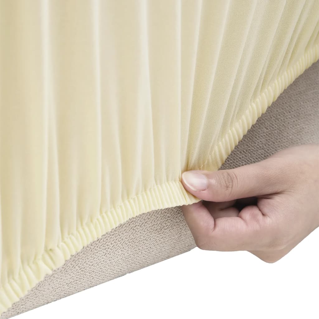 Tweezitsbankhoes stretch polyester jersey crèmekleurig is nu te koop bij PeponiXL, paradijselijk wonen!