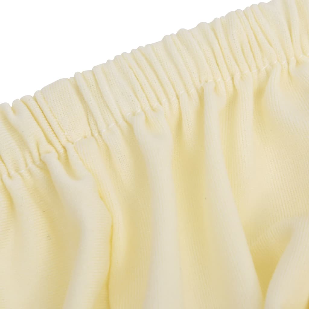Driezitsbankhoes stretch polyester jersey crèmekleurig is nu te koop bij PeponiXL, paradijselijk wonen!