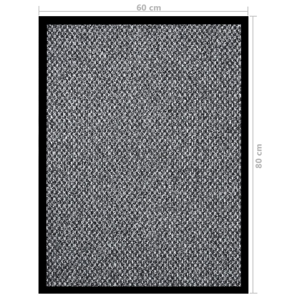 Deurmat 60x80 cm grijs is nu te koop bij PeponiXL, paradijselijk wonen!